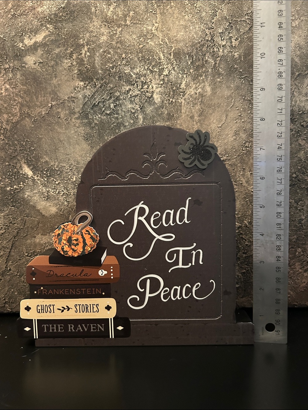 Read In Peace Fall Bookstack Home Accent - Brown - Picture 2 of 2